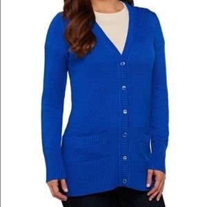 Isaac Mizrahi Essentials Boyfriend Cardigan